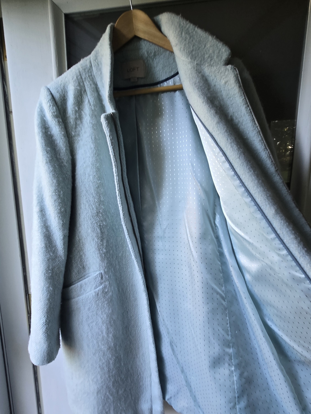 LOFT Soft Pale Blue Coat
